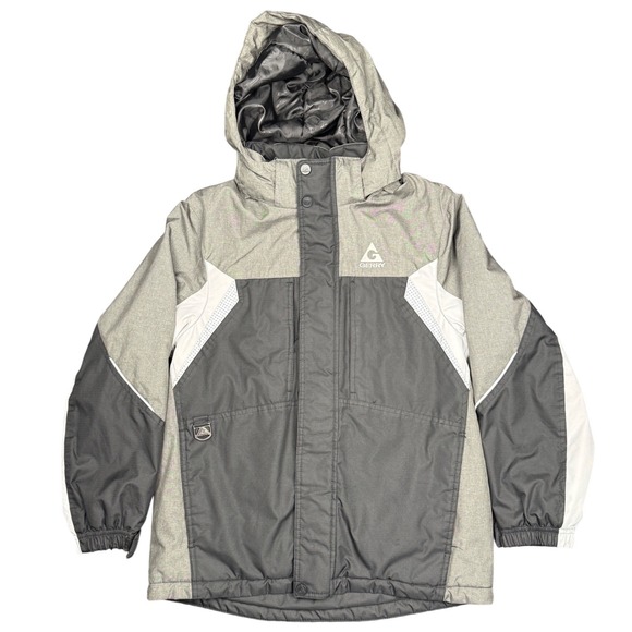 Gerry Boys Winter Jacket Youth M 10 12 Hooded Ski Snow Coat Gray - Picture 1 of 11